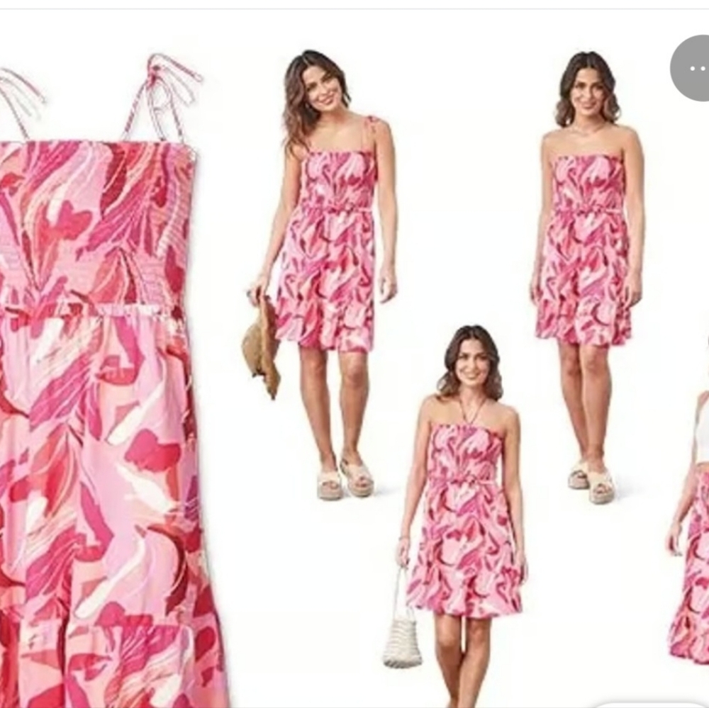 Serra Pink Patterned Mini Dress